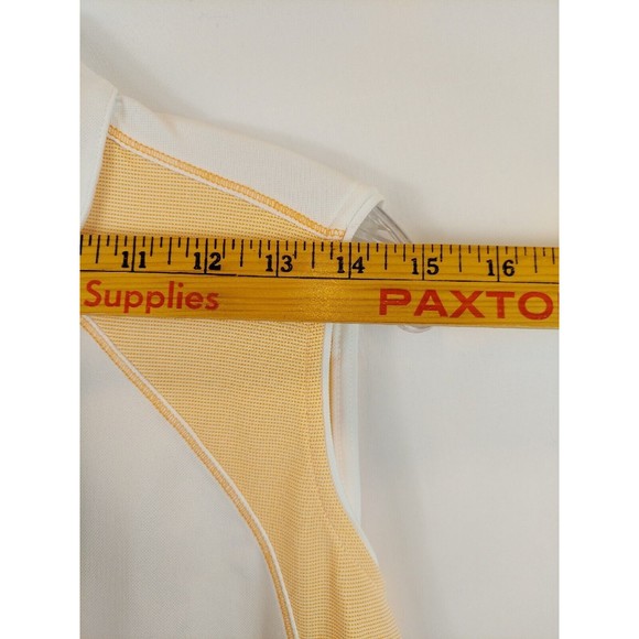 Tehama Womens Hang Em Dry Golf/Tennis Sleeveless Half Zip White/Orange, S - NWT - Picture 9 of 11